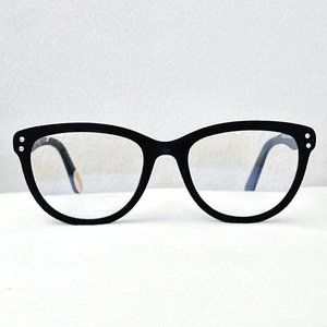 Black Cats Eye Velvet-Rimmed Readers, Blue Light Blocker, Luxury Eyeglasses